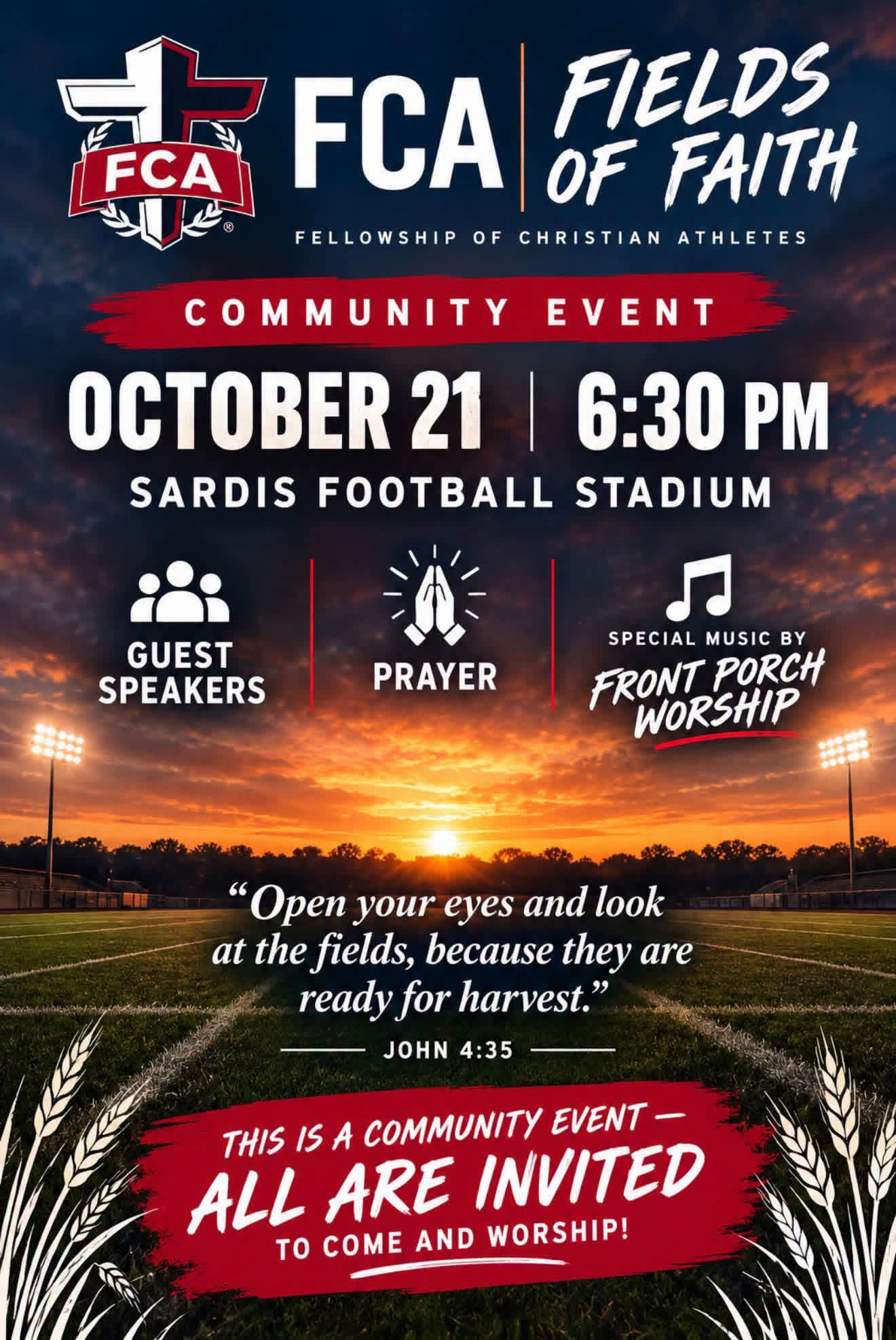 FCA Sponsors Fields of Faith