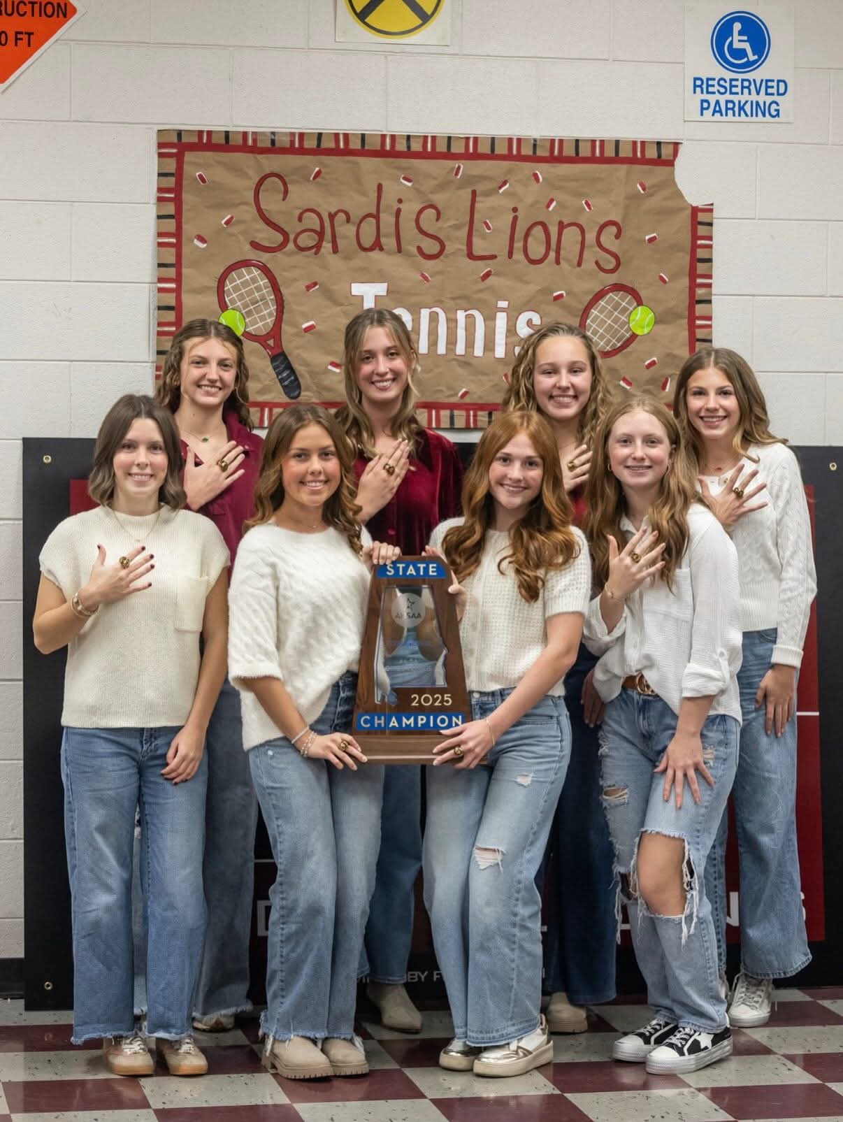 Girls Tennis Ring Ceremony