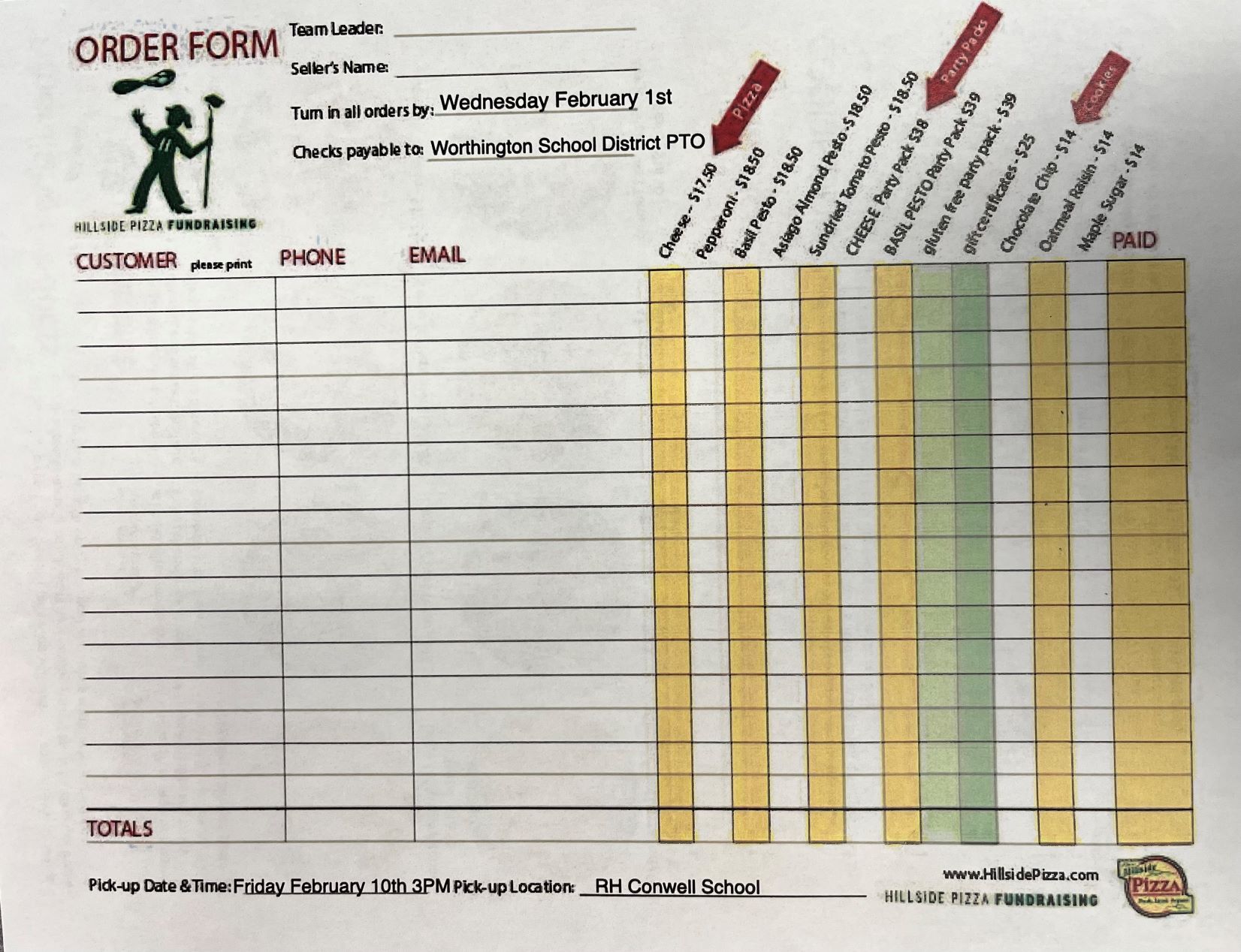 Order form