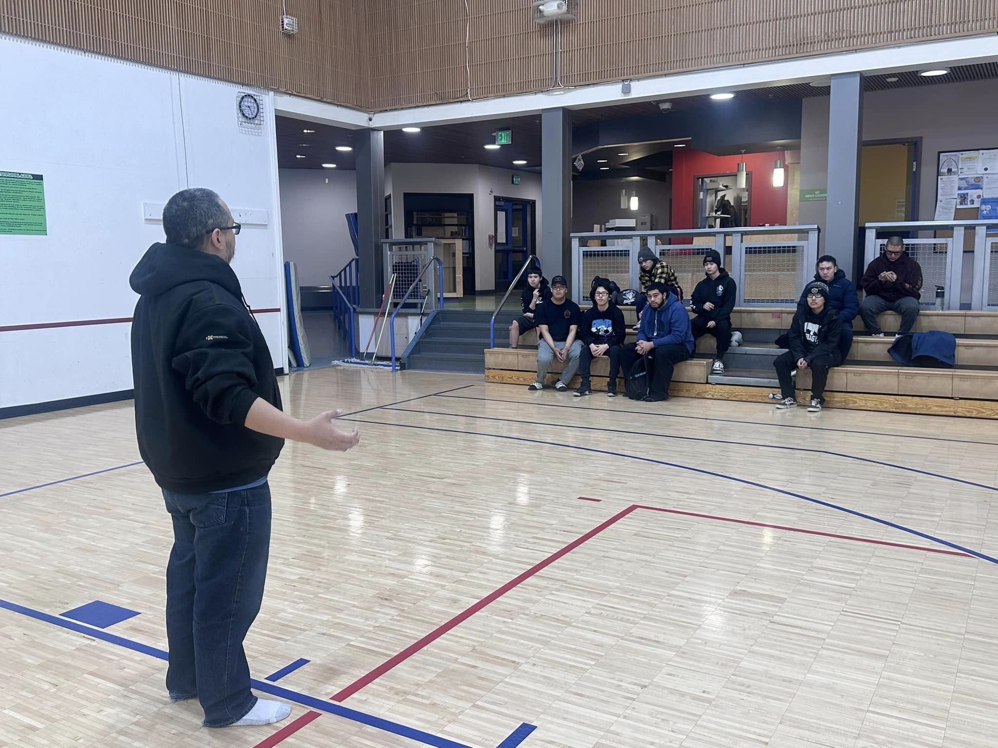 PE class and demonstrate