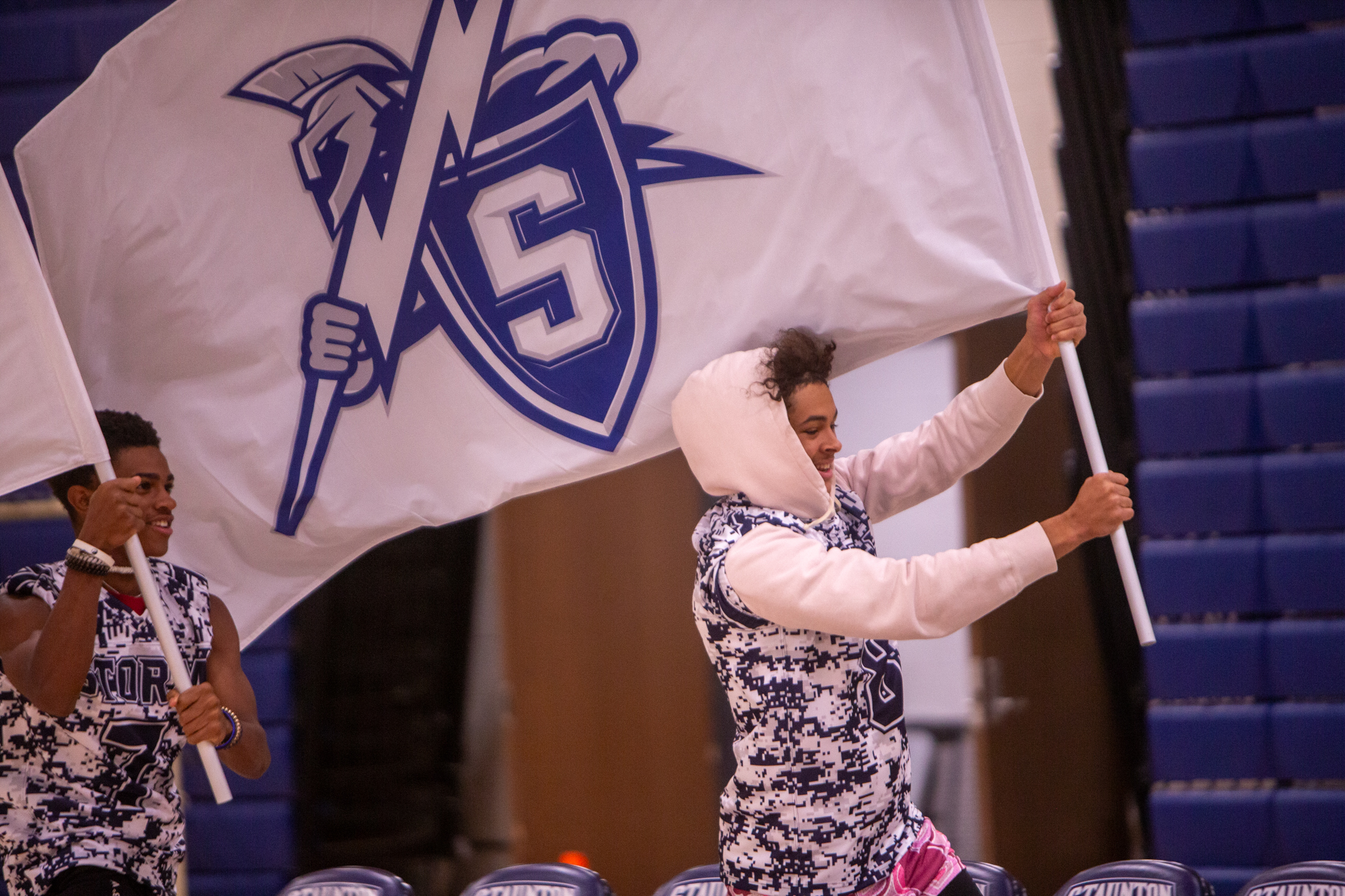 Carrying the Staunton Storm Flag