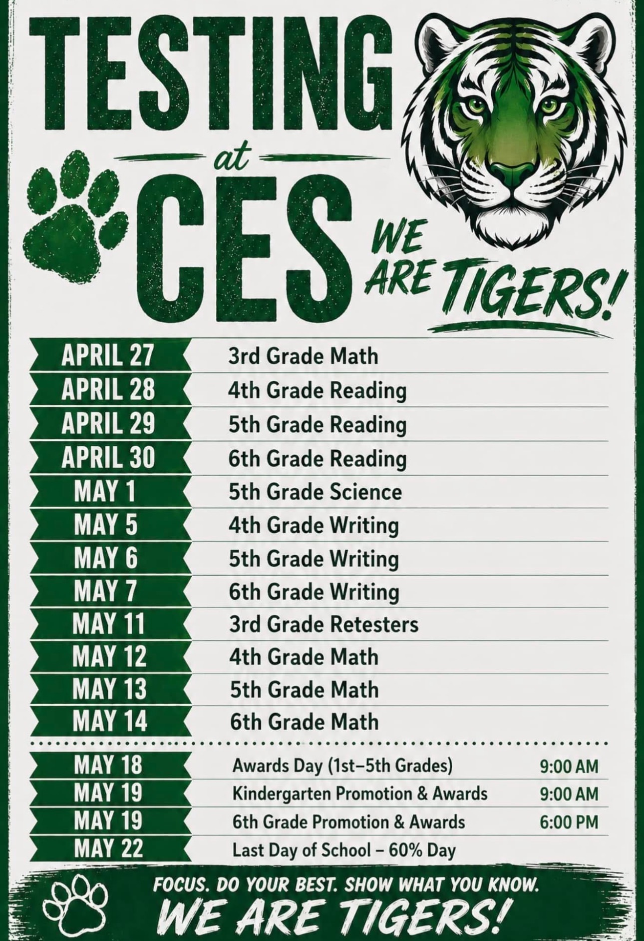 Important Dates and Reminders