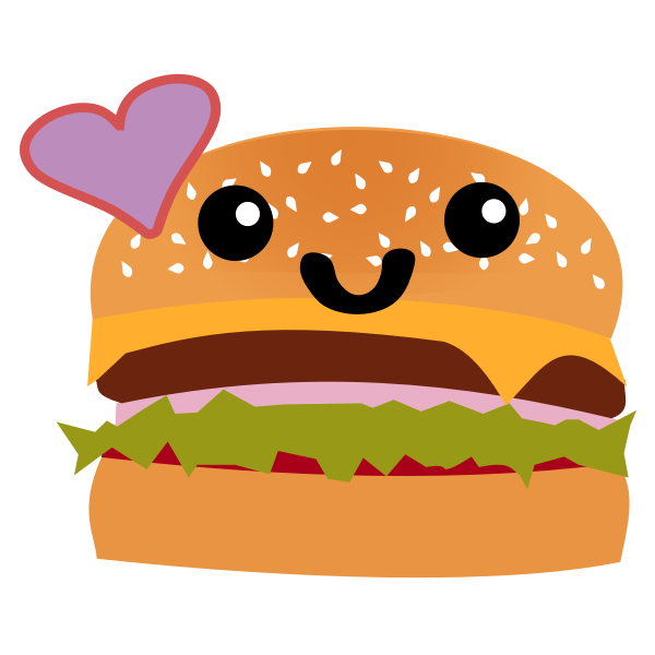 burger with heart