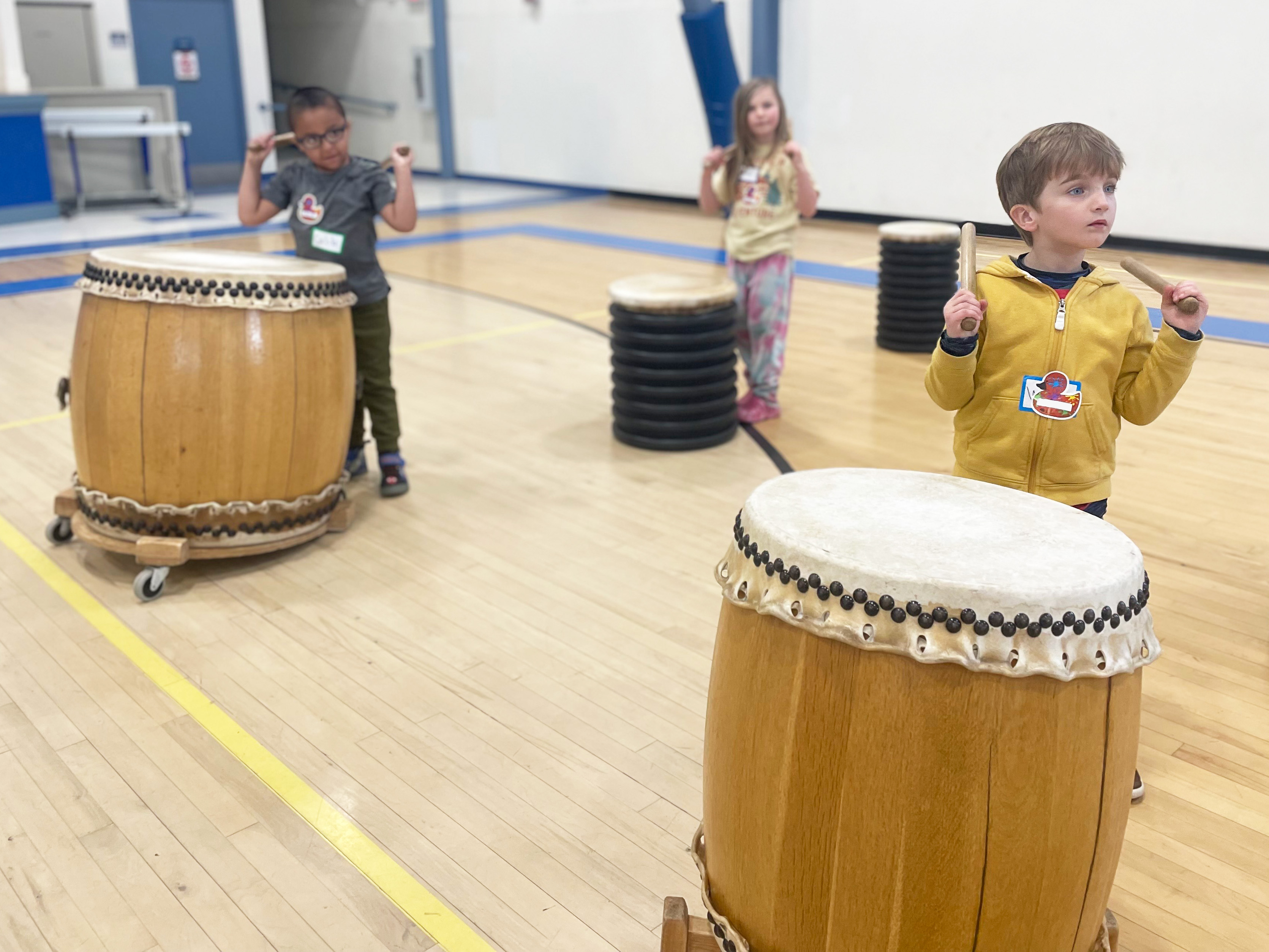 students playing drums