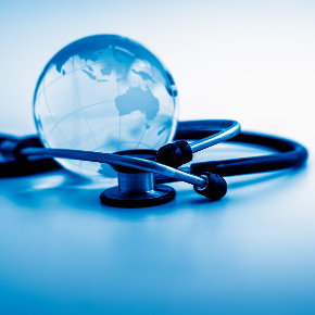 image of globe and stethascope