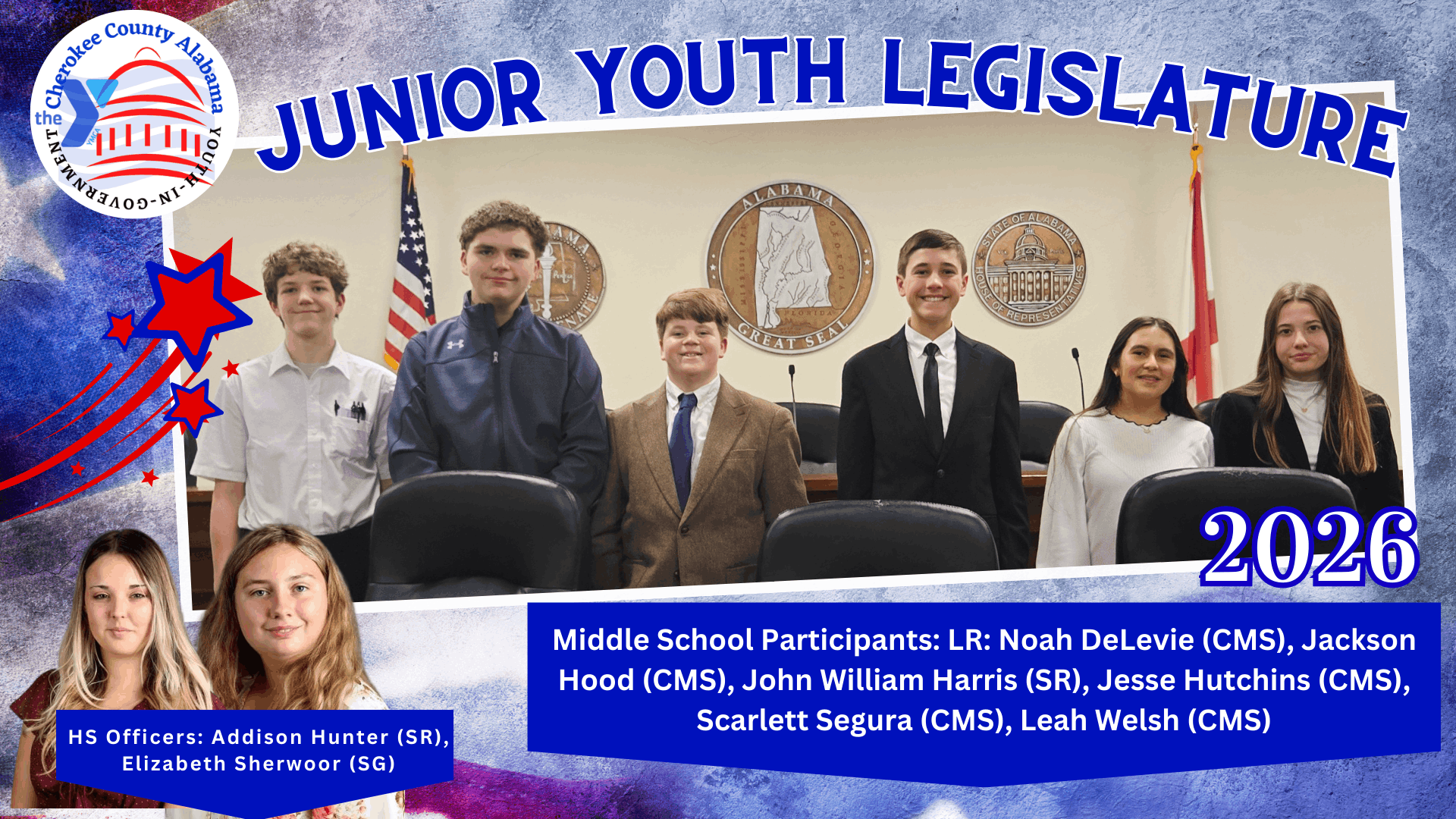 Junior Youth Legislature January 23, 2026 flyer