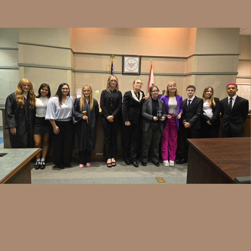 group photo in courtroom
