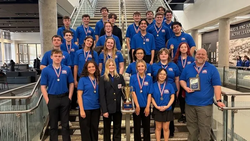 TSA group photo on staircase