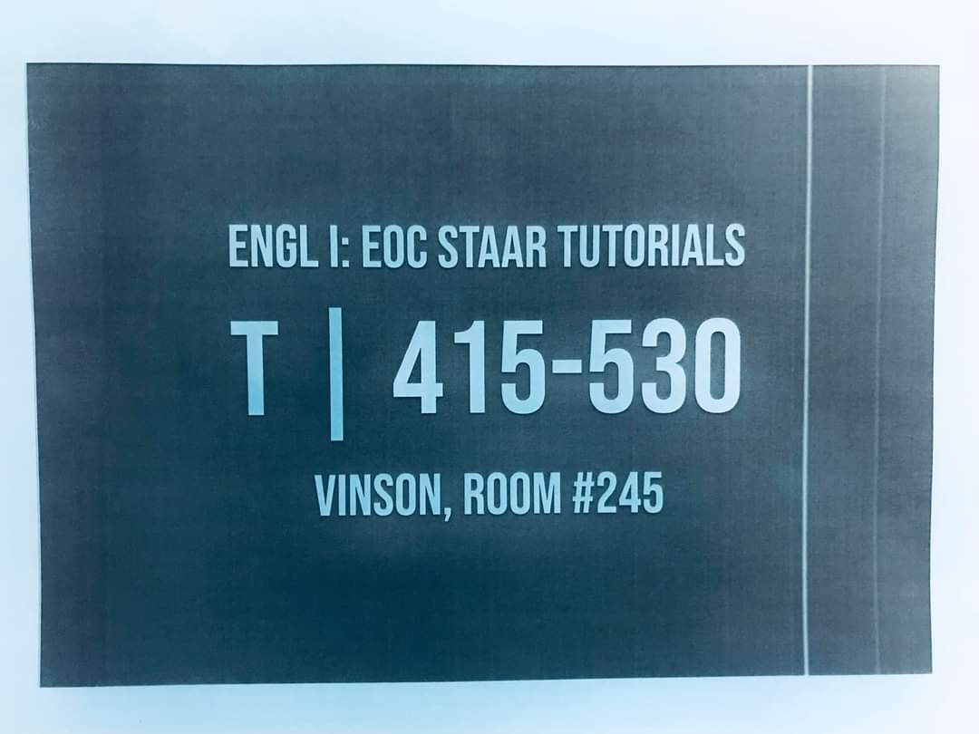 ENGLISH 1 TUTORING