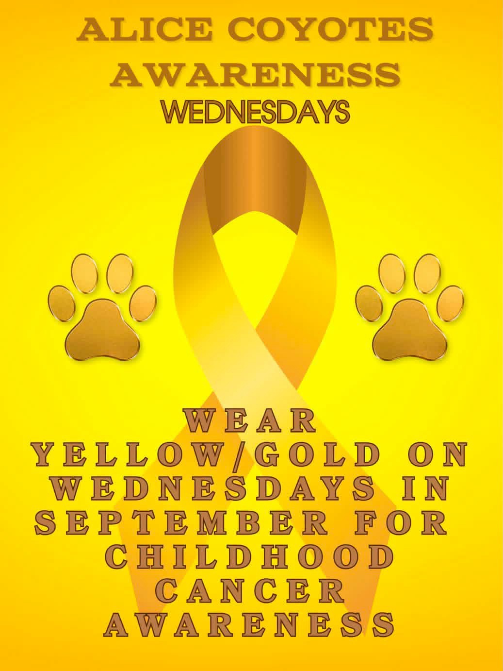 Wear Gold on Wednesdays