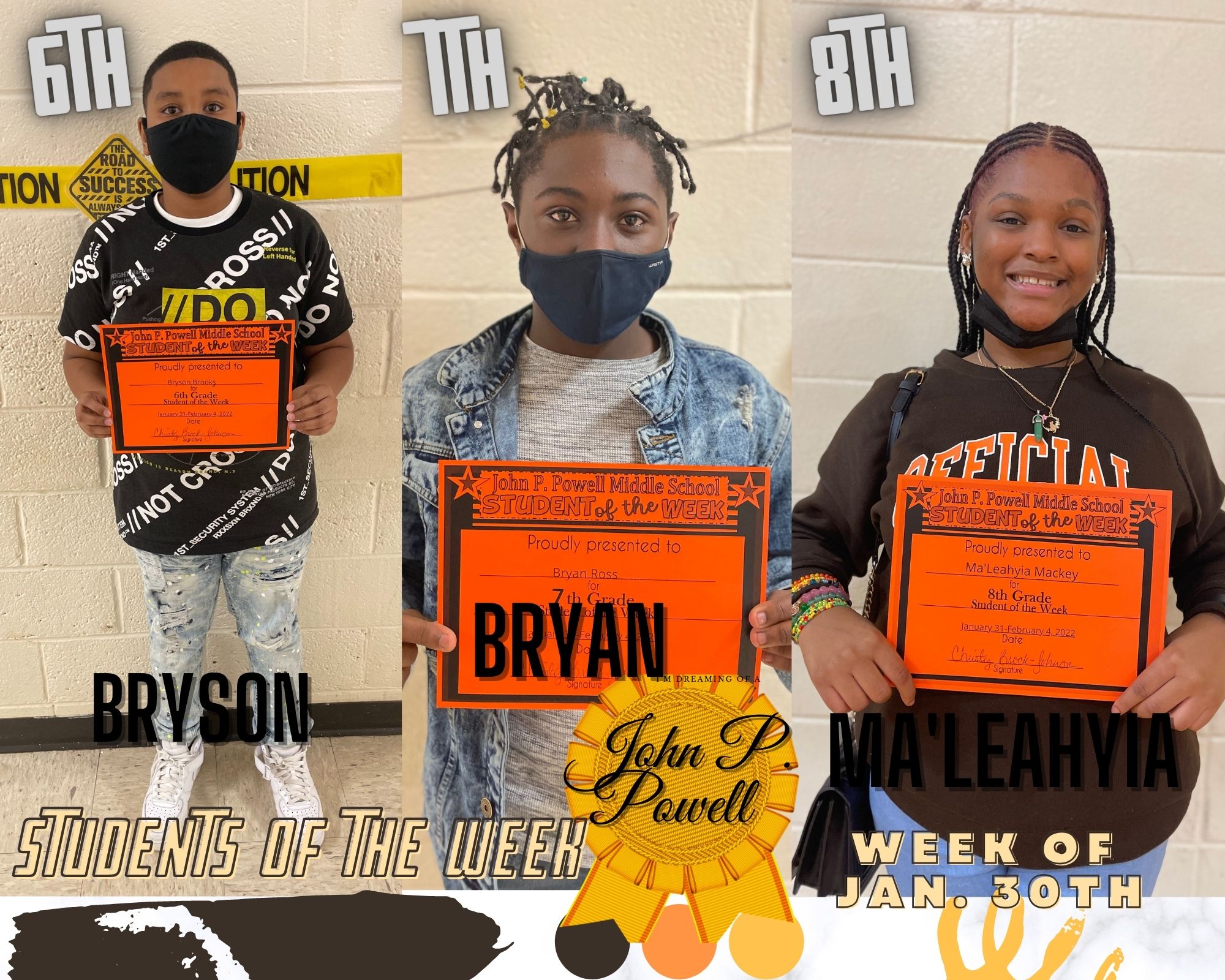 STUDENTS OF THE WEEK FOR FEBRUARY