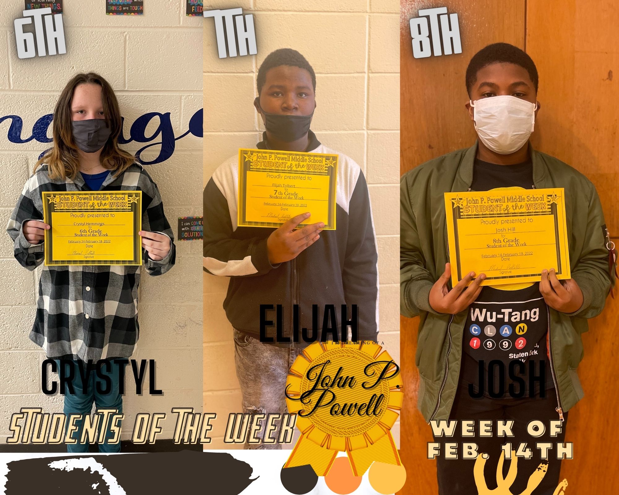 STUDENTS OF THE WEEK FOR FEBRUARY