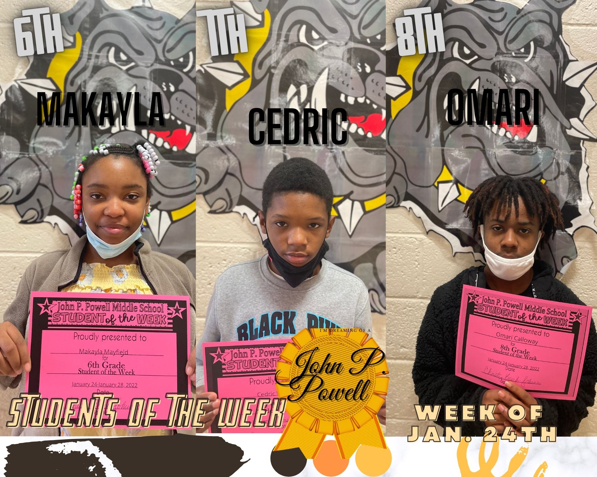 STUDENTS OF THE WEEK FOR JANUARY