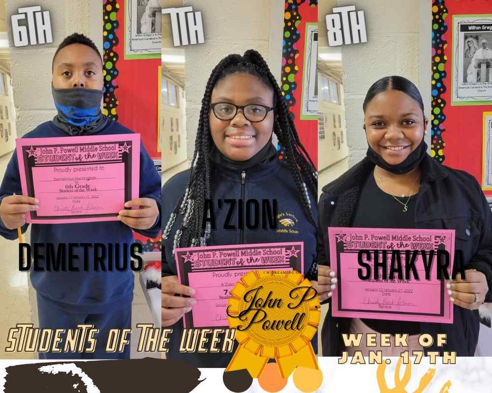 STUDENTS OF THE WEEK