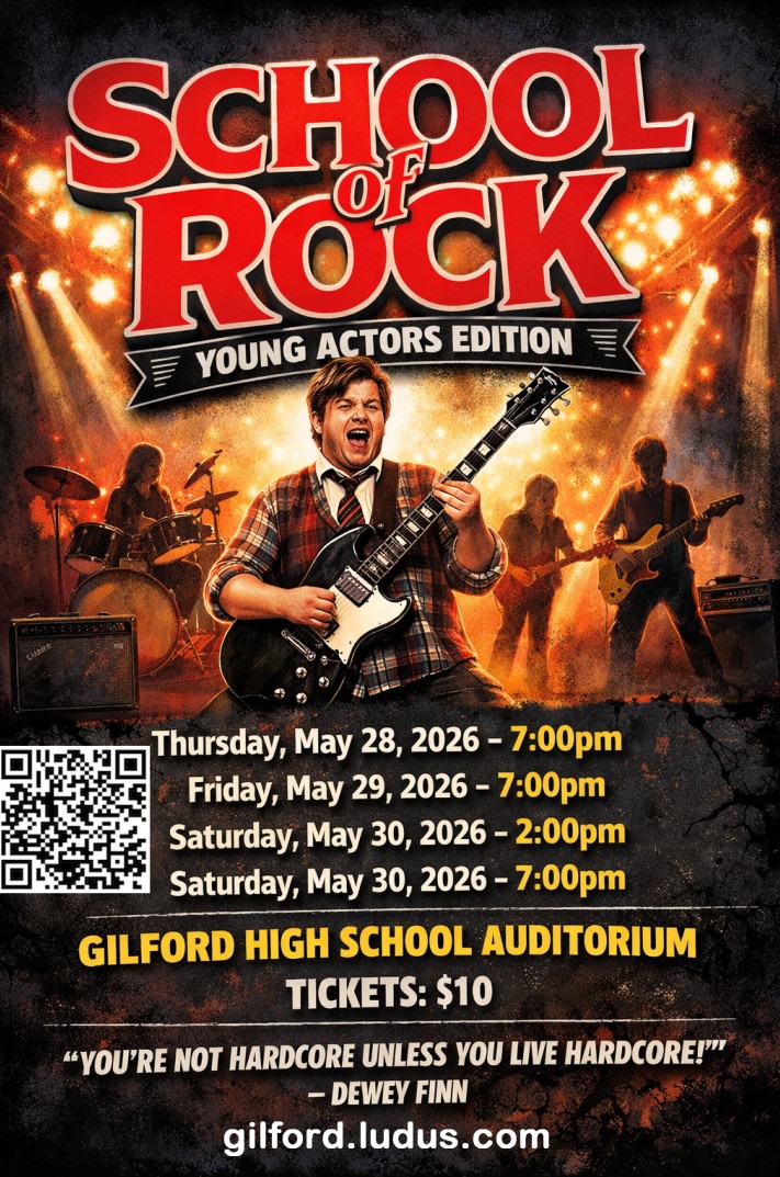 School of Rock poster + qr