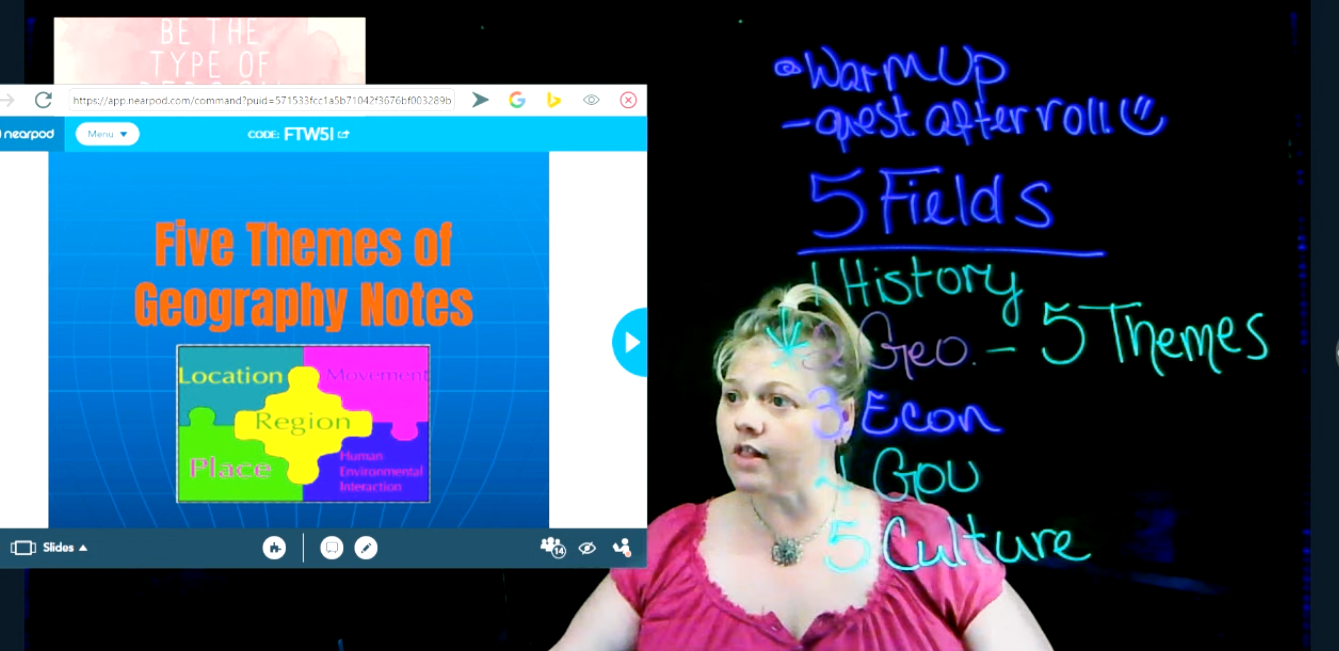 Nearpod merges with eglass in Ms. Thompson's social studies class!