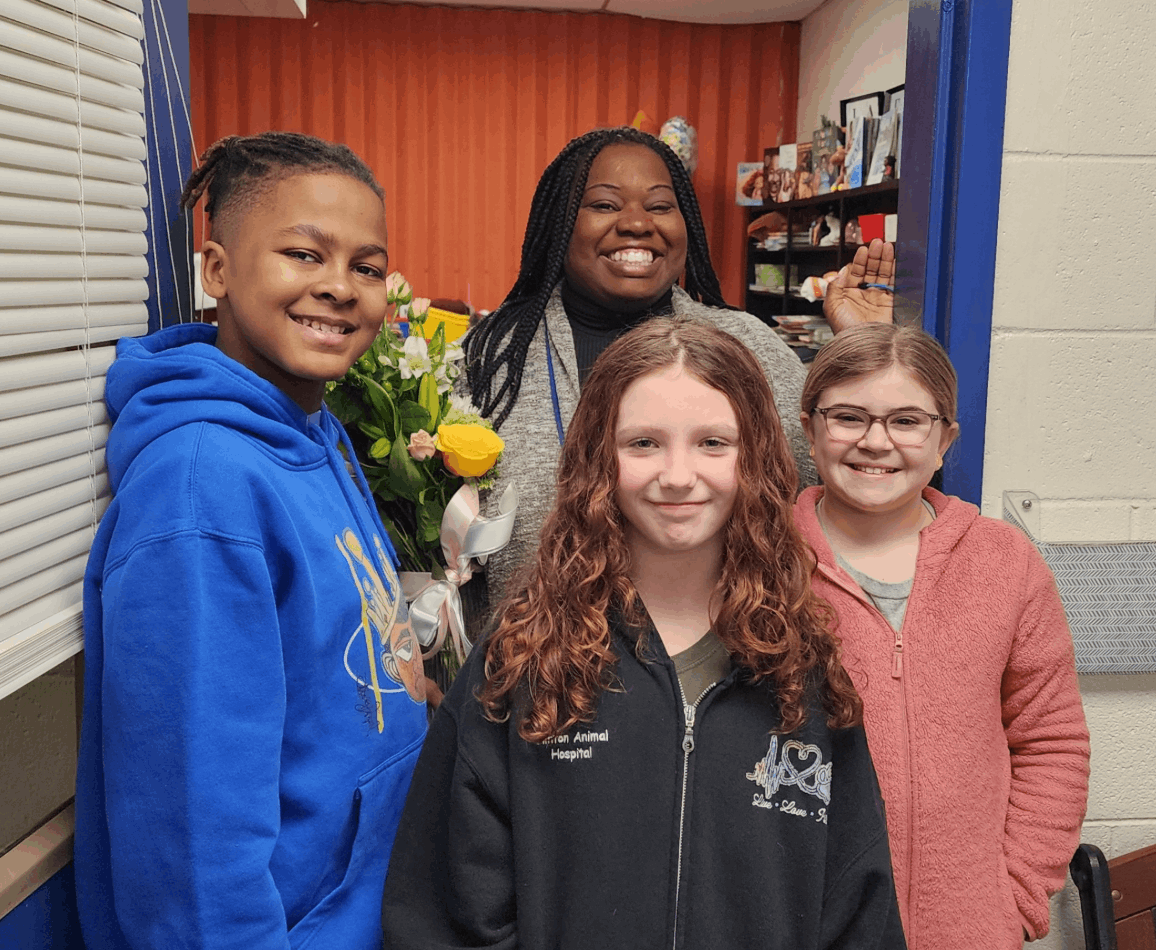 Image of students with teacher