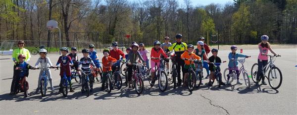 image of students on bikes