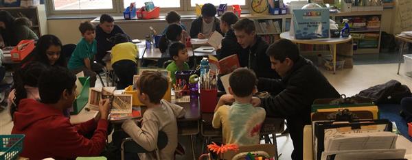 image of students doing school work