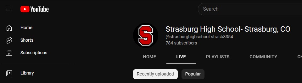 Strasburg YouTube Viewing Link - Girls Basketball