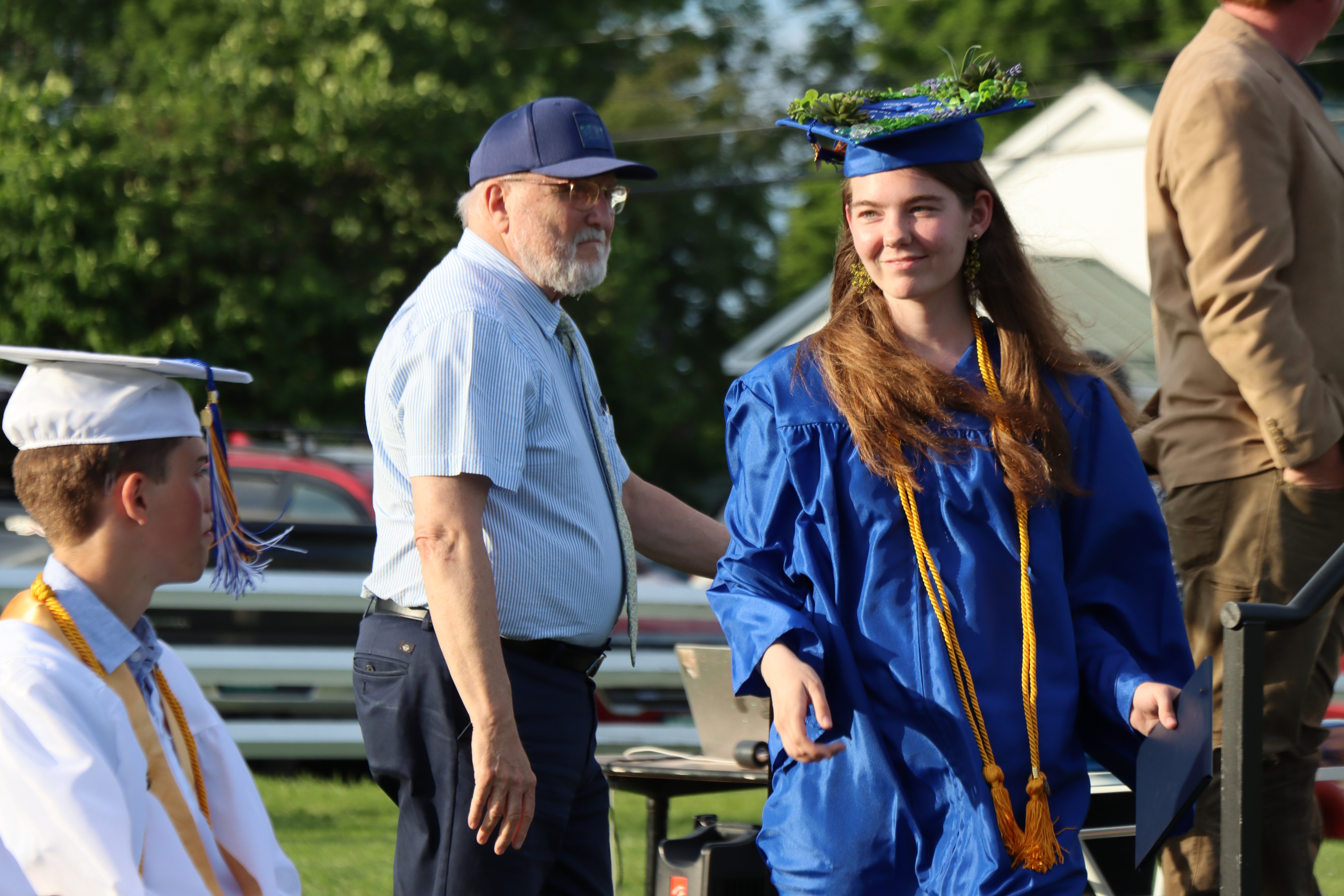 graduate on stage