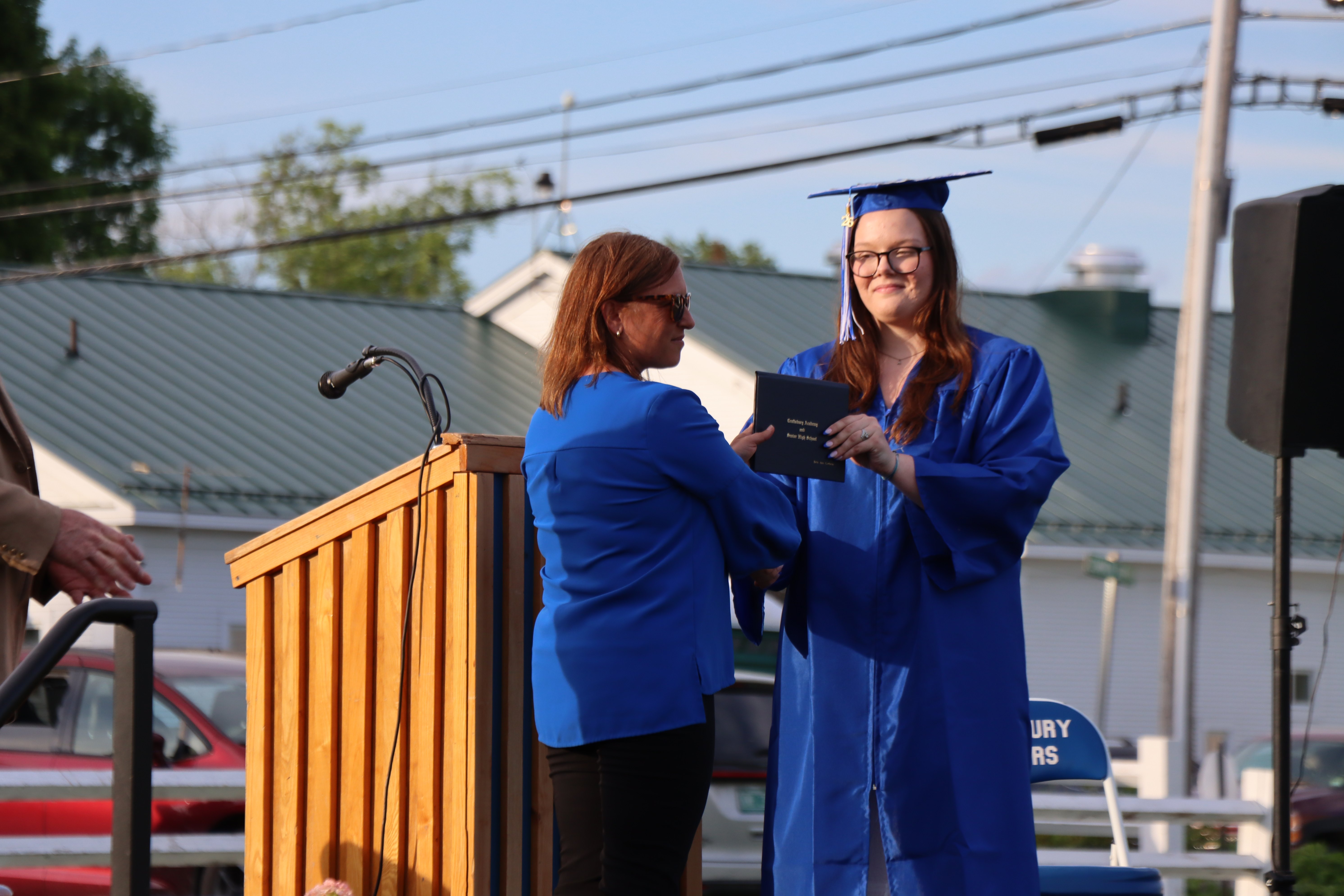 graduate on stage