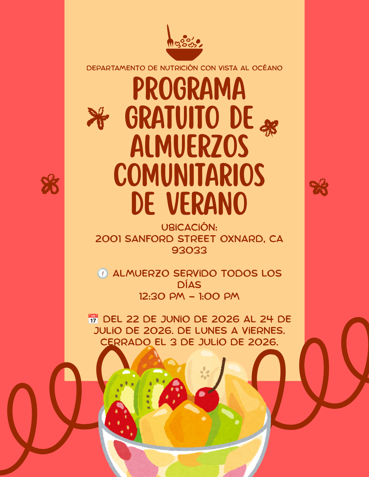 ☀️ FREE COMMUNITY SUMMER LUNCH PROGRAM ☀️