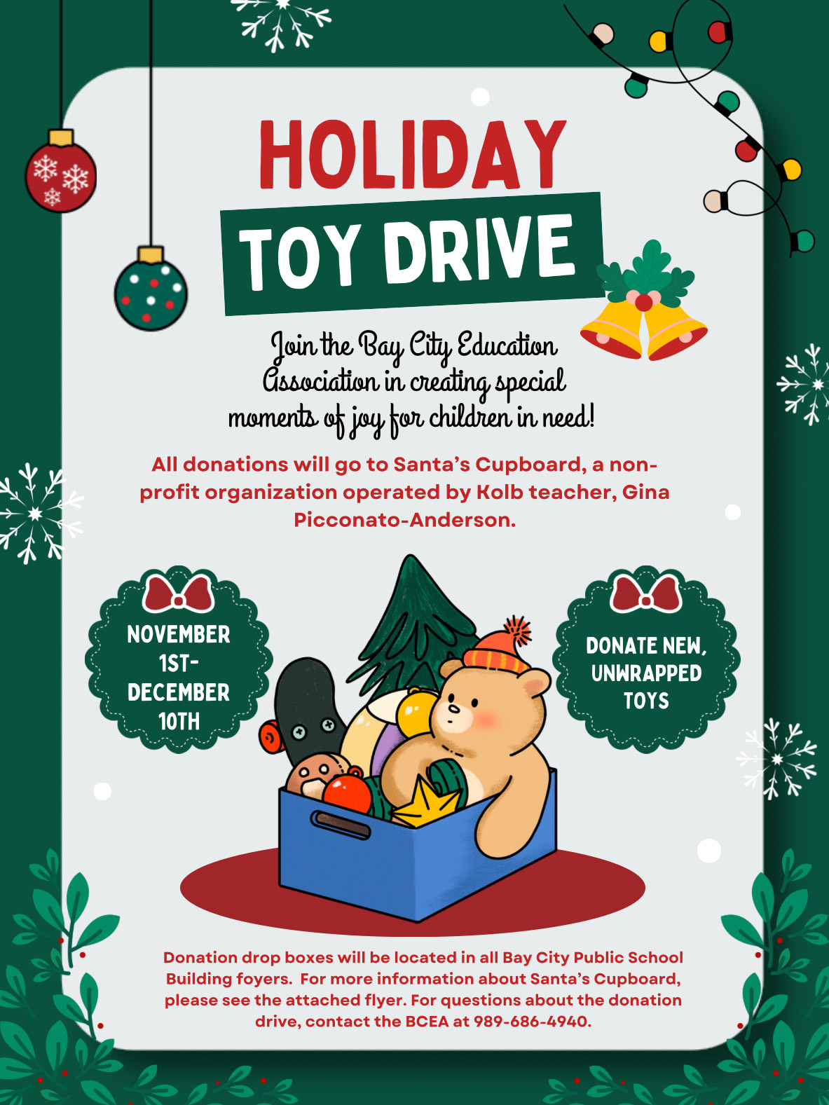 Holiday Toy Drive Flyer
