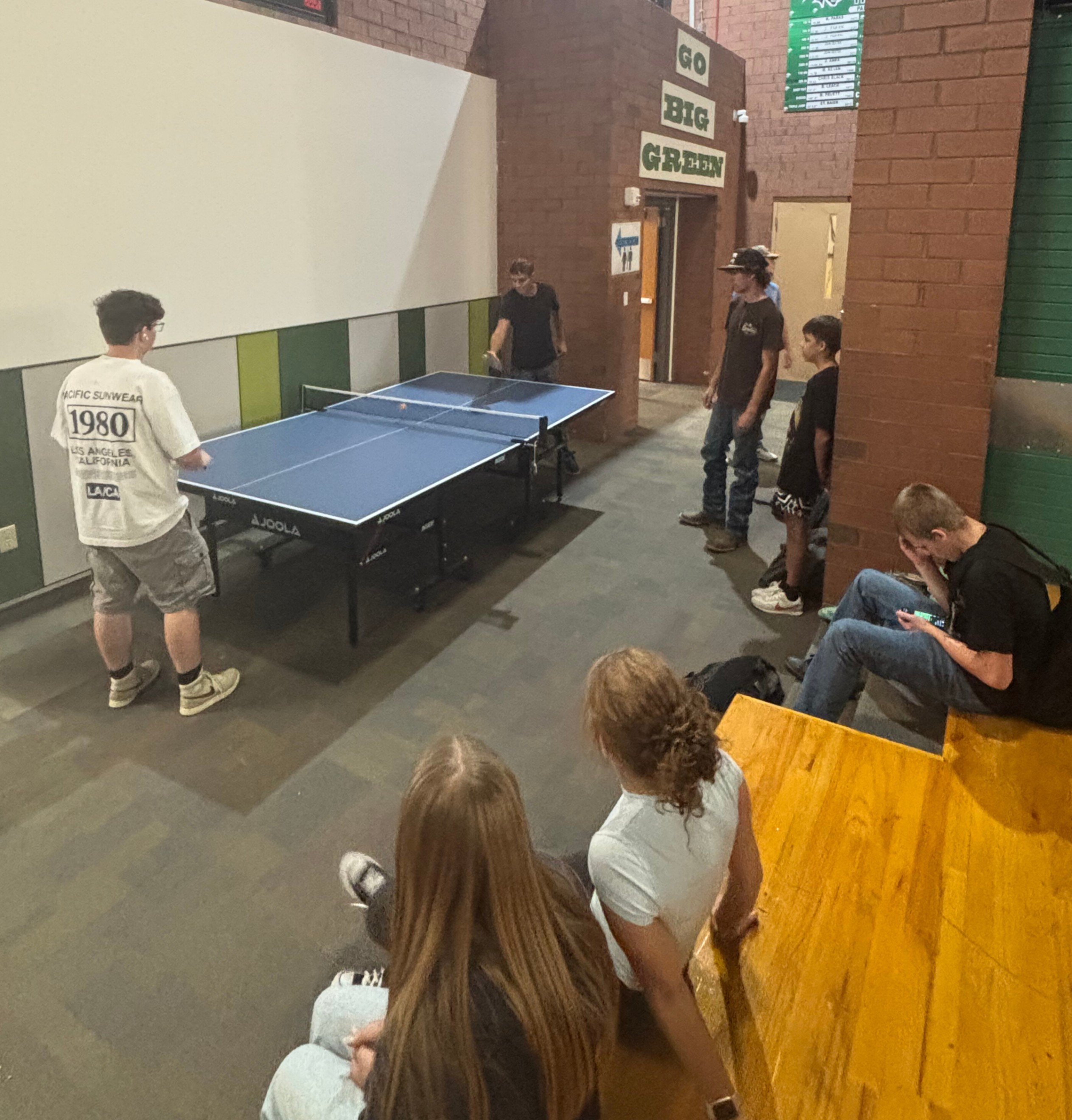 Ping pong during lunch, awesome!