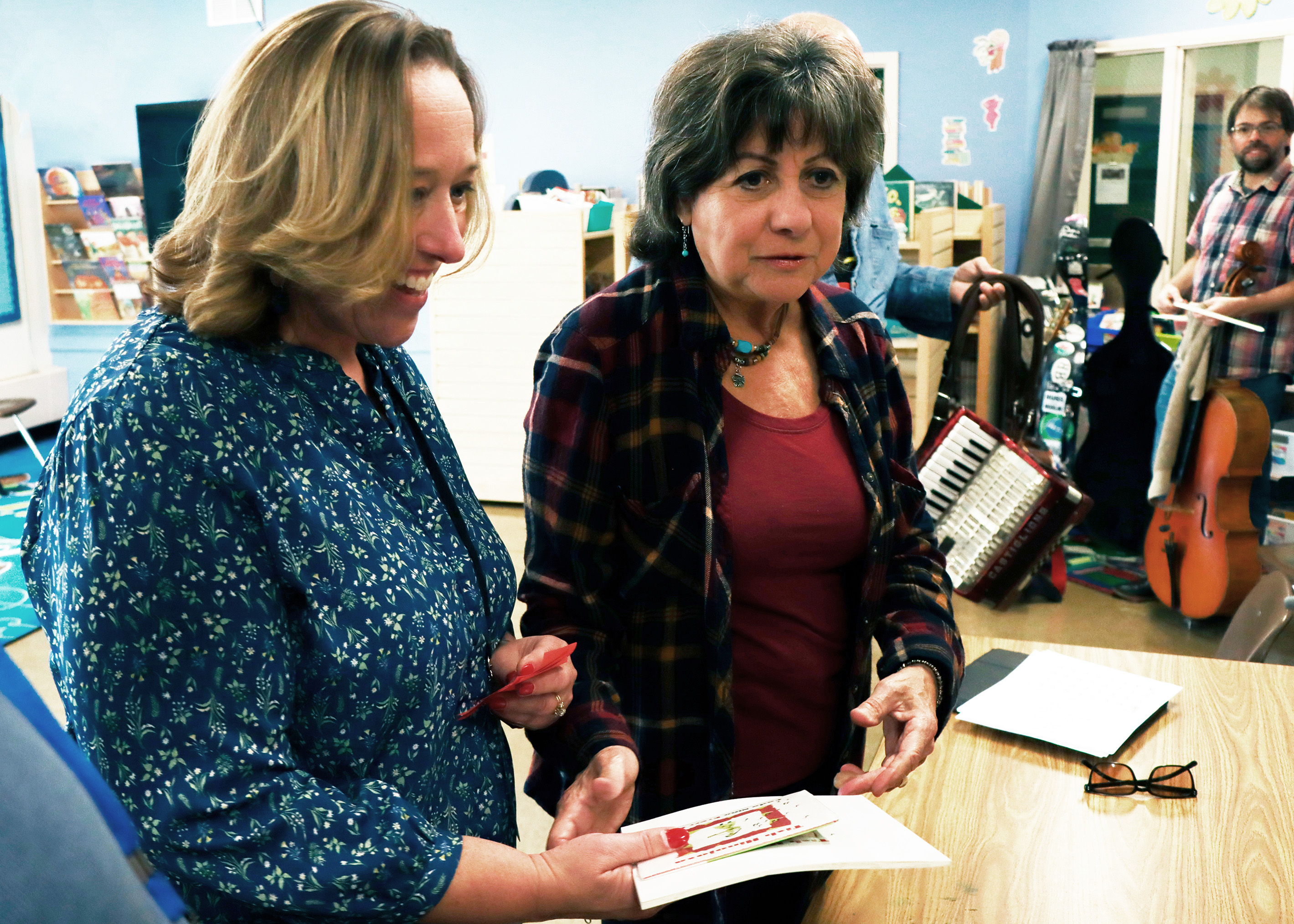 Principal Beth Parker with Singer-Songwriter Tish Hinojosa