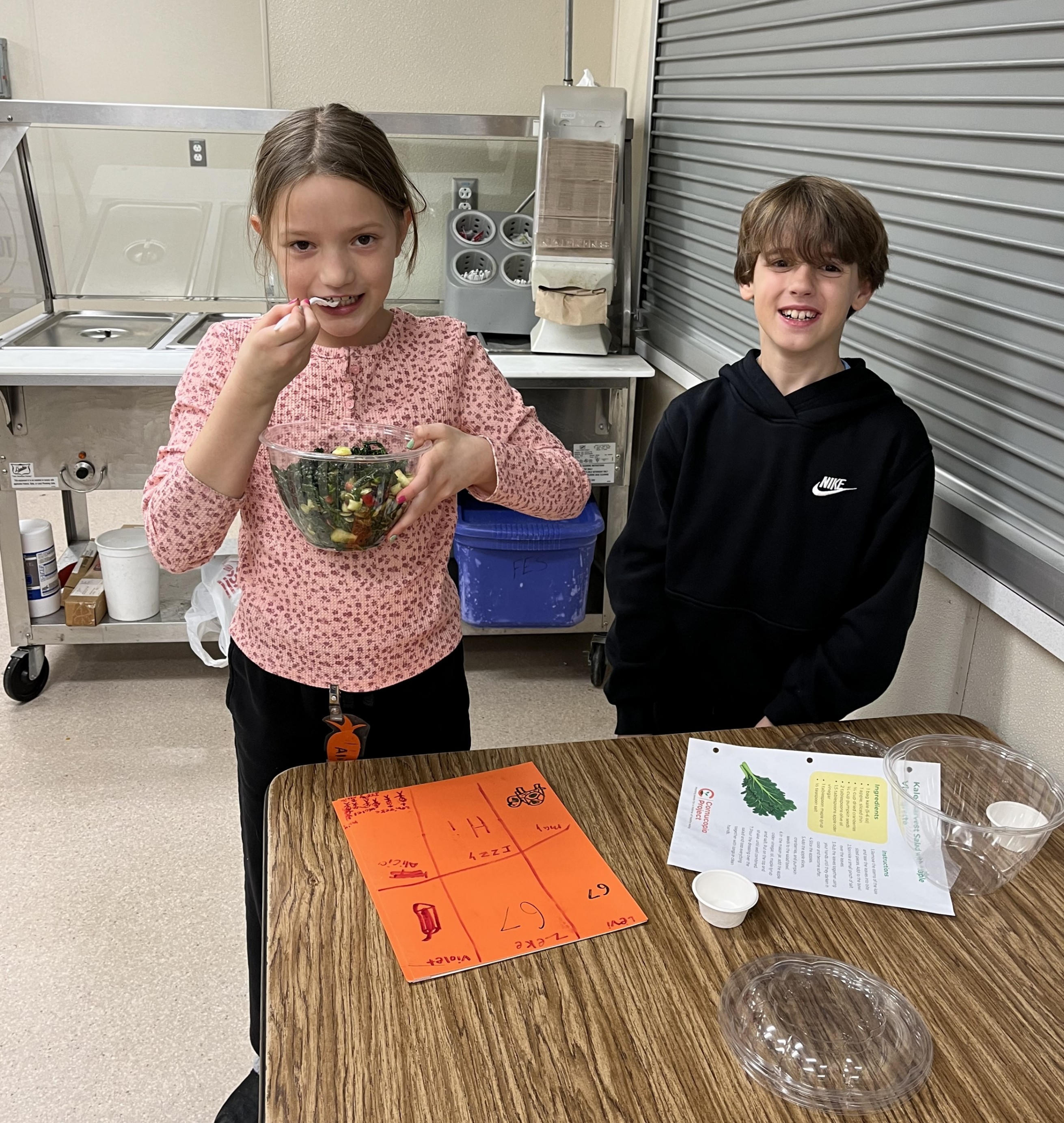 Cooking Club students