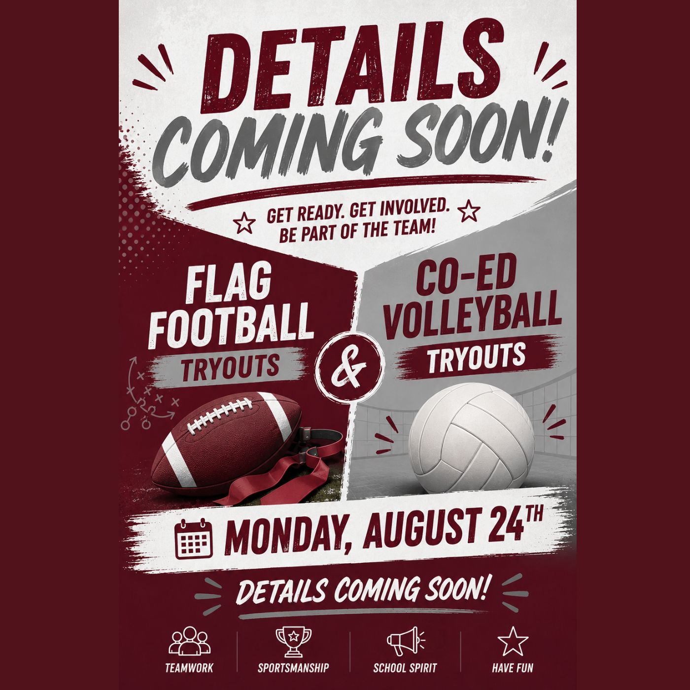 Tryouts Coming Soon, 8/24
