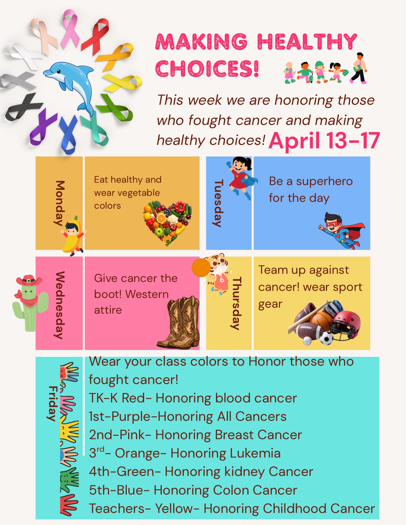 Healthy Choices: Spirit Week