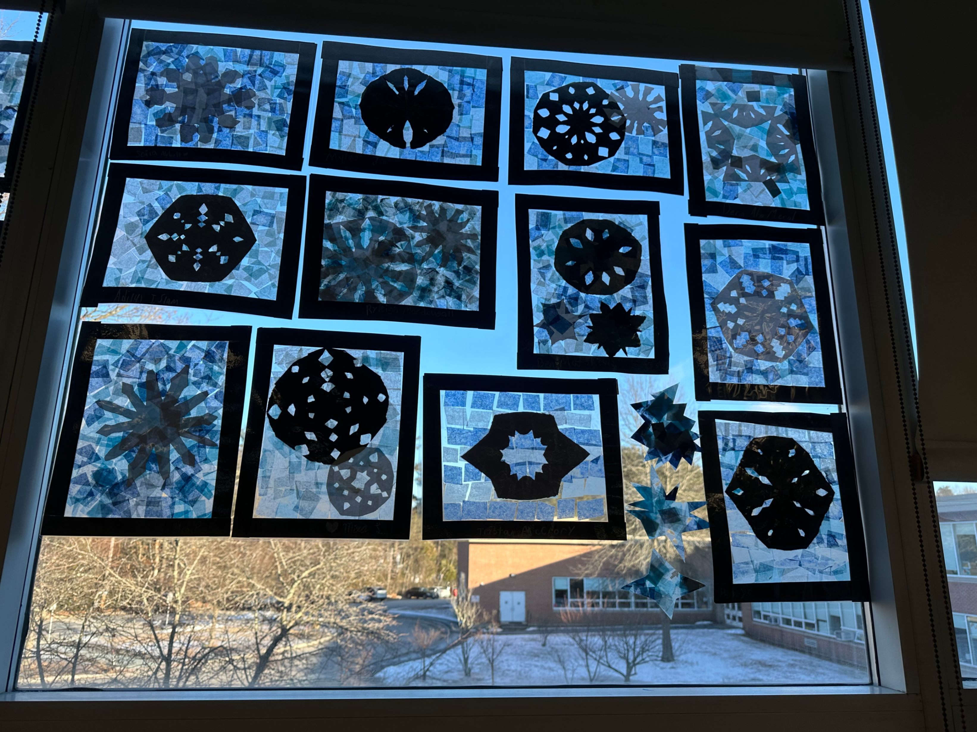 Stained Glass Snowflakes
