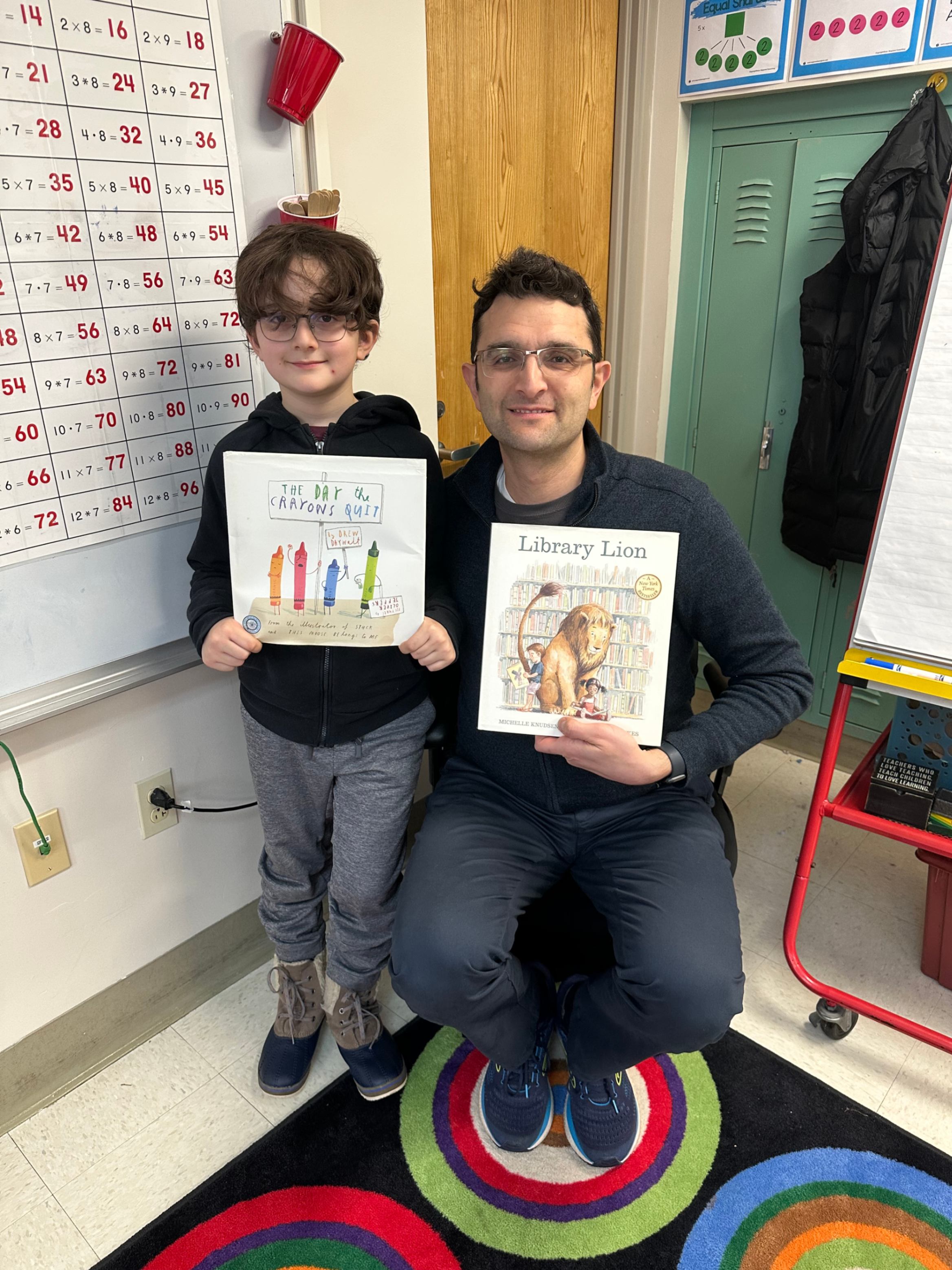 Mr. Meral - Library Lion by Michelle Knudsen and The Day the Crayons Quit by Drew Daywalt