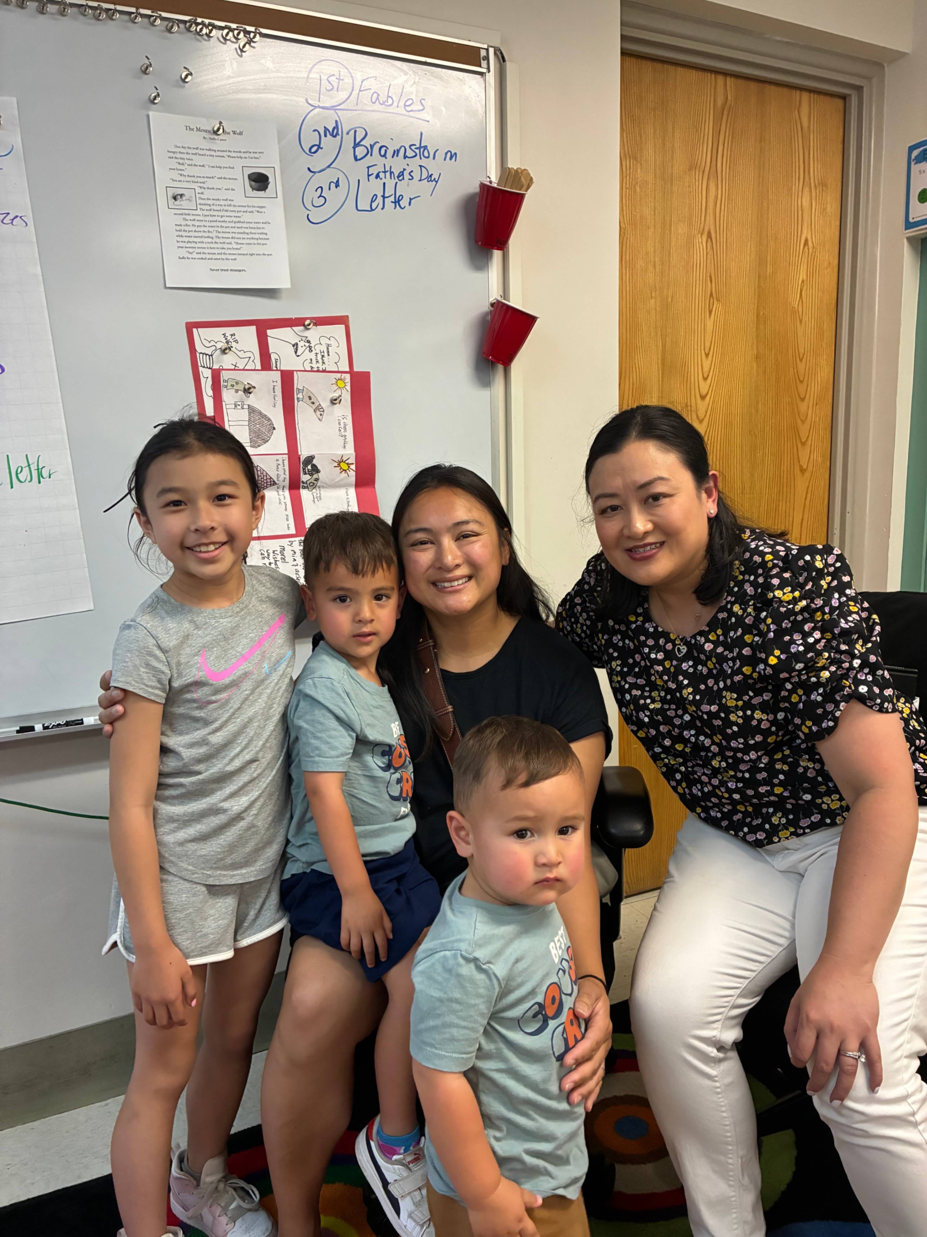 Big surprise the Mrs. Tran and Cecilia's aunt and cousins came in to read!